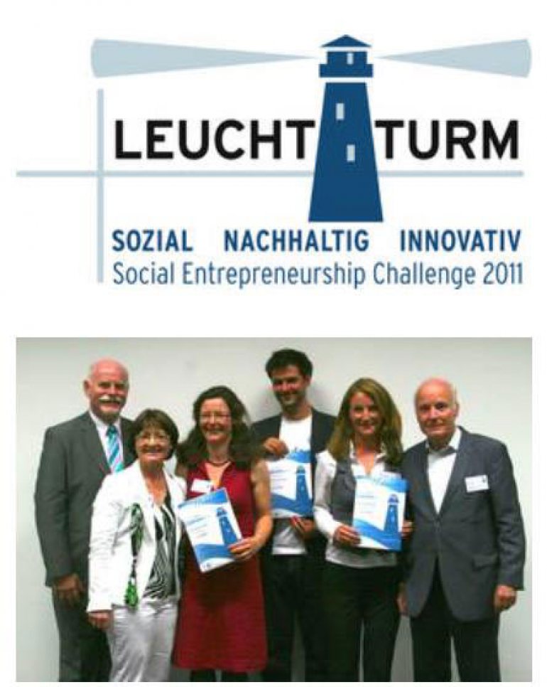 2011	 – Preis beim Social Entrepreneurship Challenge LEUCHTTURM